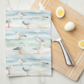 Linge De Cuisine Motif de rivage de bécasseau côtier (6) (Quart Plié)