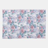 Linge De Cuisine Motif de rose de rose et de bleu (Horizontal)
