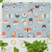 Linge De Cuisine Motif de rouleaux Sushi Nigiri Maki (Plié)