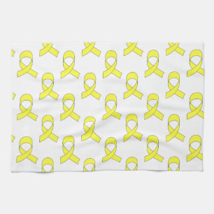 Linge De Cuisine Motif de ruban jaune