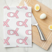 Linge De Cuisine Motif de ruban rose (Quart Plié)