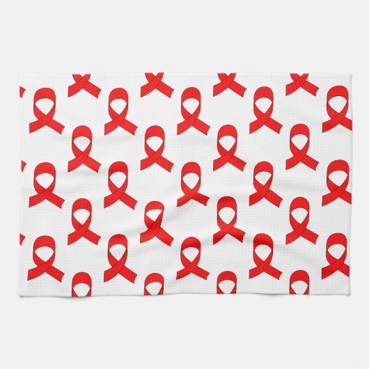 Linge De Cuisine Motif de ruban rouge (Horizontal)