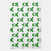 Linge De Cuisine Motif de ruban vert (Vertical)