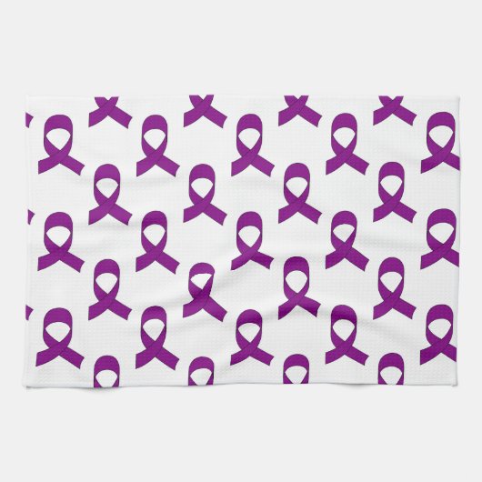 Linge De Cuisine Motif de ruban violet (Horizontal)