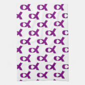 Linge De Cuisine Motif de ruban violet (Vertical)