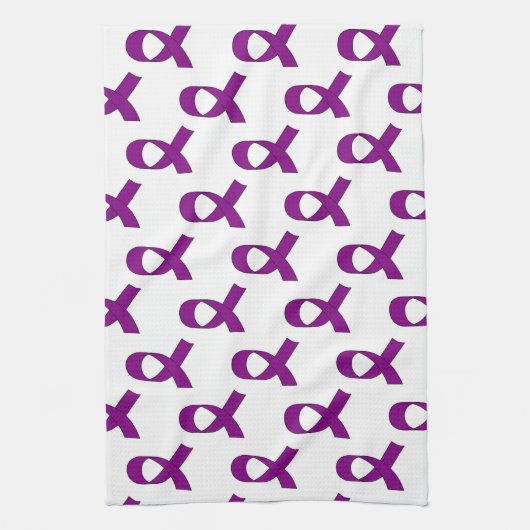 Linge De Cuisine Motif de ruban violet (Vertical)