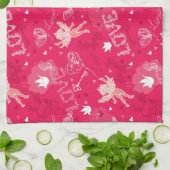 Linge De Cuisine Motif de Saint-Valentin avec le cupidon (Plié)