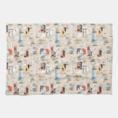 Linge De Cuisine Motif de scène confortable du Village d'hiver (Horizontal)