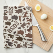 Linge De Cuisine Motif de silhouette de chien de berger allemand (Quart Plié)