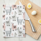 Linge De Cuisine Motif de sourire de lamas (Quart Plié)