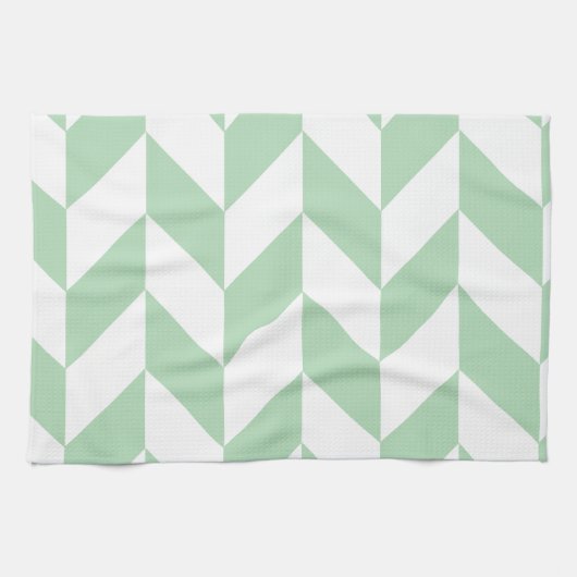 Linge De Cuisine Motif de squelette vert à la menthe (Horizontal)