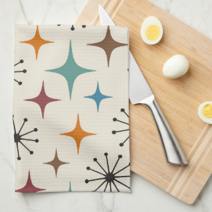 Linge De Cuisine Motif de Starburst Moderne du Milieu du Siècle