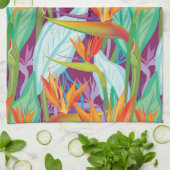 Linge De Cuisine Motif de Strelitzia (Plié)