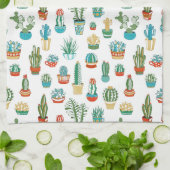 Linge De Cuisine Motif de Succulents (Plié)