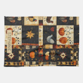 Linge De Cuisine Motif de surface composée d'art populaire primitif (Horizontal)