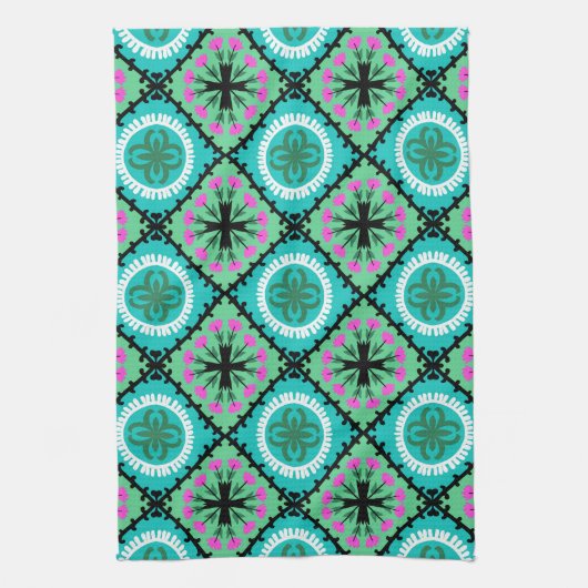 Linge De Cuisine Motif de Suzani aux motifs ouzbek et kazakh (Vertical)