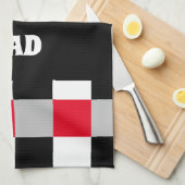 Linge De Cuisine Motif de tableau de contrôle modifiable (Quart Plié)