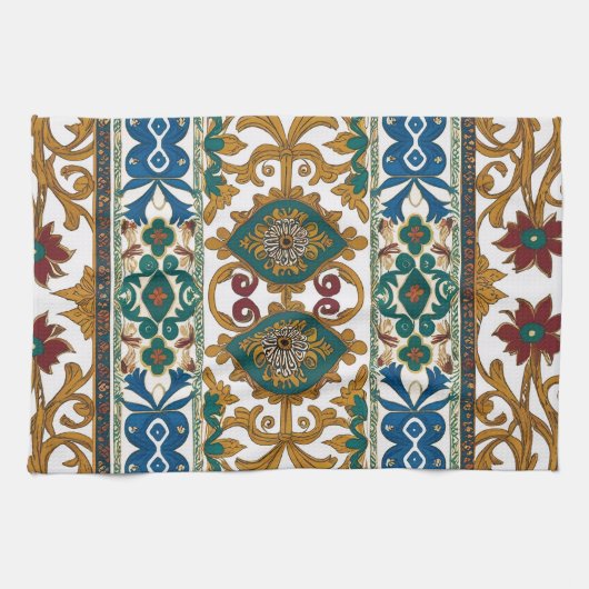 Linge De Cuisine Motif de tapis serbe 5 (Horizontal)