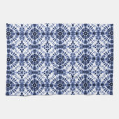 Linge De Cuisine Motif de teinture bleu foncé (Horizontal)
