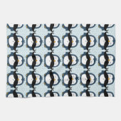 Linge De Cuisine Motif de tendance de moustache de pingouin (Horizontal)