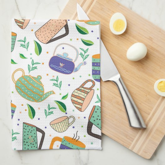 Linge De Cuisine motif de thé (Quart Plié)
