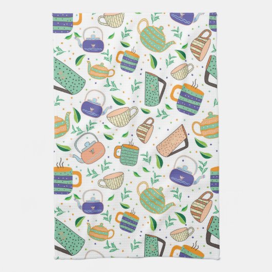 Linge De Cuisine motif de thé (Vertical)