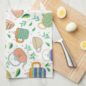 Linge De Cuisine motif de thé (Quart Plié)
