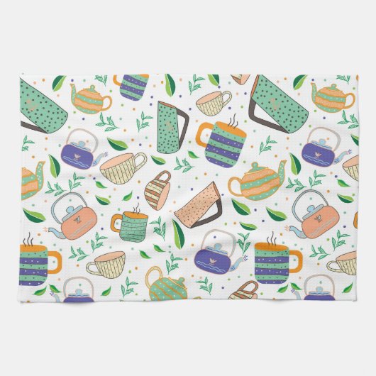 Linge De Cuisine motif de thé (Horizontal)