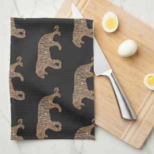 Linge De Cuisine Motif de tigre de Parties scintillant noir fashion