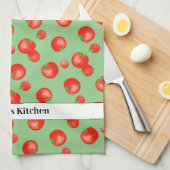 Linge De Cuisine Motif de tomate rouge brillant Méditerranée inspir (Quart Plié)