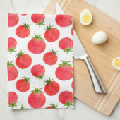 Linge De Cuisine Motif de tomates aquarelle (Quart Plié)