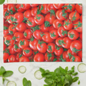 Linge De Cuisine Motif de tomates cerises rouges (Plié)