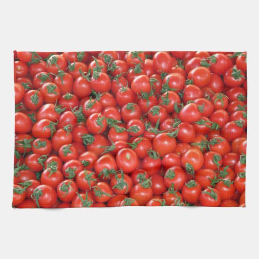 Linge De Cuisine Motif de tomates cerises rouges (Horizontal)
