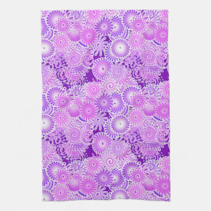 Linge De Cuisine Motif de tourbillon fractal, nuances de pourpre