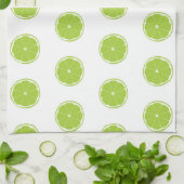 Linge De Cuisine Motif de tranche de citron vert (Plié)