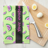 Linge De Cuisine Motif de tranche de pastèque plate (Quart Plié)