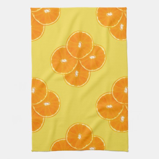 Linge De Cuisine Motif de tranche orange (Vertical)