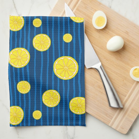 Linge De Cuisine Motif de tranches de citron (Quart Plié)