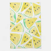 Linge De Cuisine Motif de tranches de pastèque jaune (Vertical)