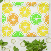 Linge De Cuisine Motif de tranches d'orange de citron vert (Plié)
