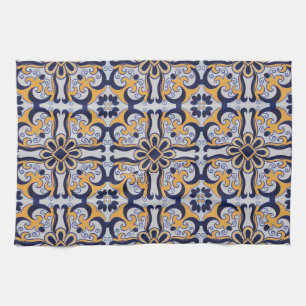 Linge De Cuisine motif de tuiles portugaises