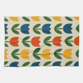 Linge De Cuisine Motif de tulipe coloré (Horizontal)