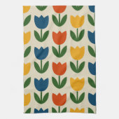Linge De Cuisine Motif de tulipe coloré (Vertical)