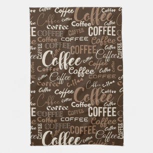 Linge De Cuisine Motif de typographie de café vintage (3)