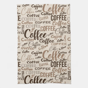 Linge De Cuisine Motif de typographie de café vintage (4)