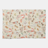 Linge De Cuisine Motif de vacances d'été (Horizontal)