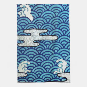 Linge De Cuisine Motif de vague, design japonais