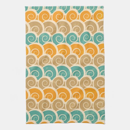 Linge De Cuisine Motif de vagues d'aquarelle (Vertical)