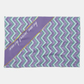 Linge De Cuisine Motif de verre Amethyst Zigzag (Horizontal)