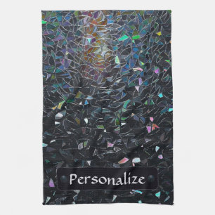 Linge De Cuisine Motif de verre teinté abstrait iridescent personna
